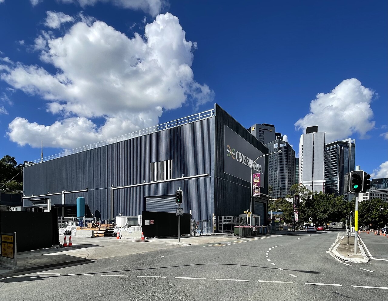 Roma Street Cross River Rail construction site in Brisbane
